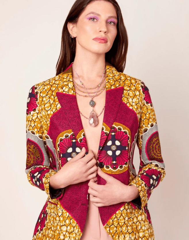 AFROCHIC STYLE, GIACCA DA DONNA CON TESSUTI AFRICANI