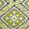 TESSUTO AFRICANO GIALLO GEOMETRICO E MANDALA